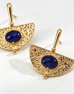 S925 Sterling Silver Vintage Sapphire Blue Earrings