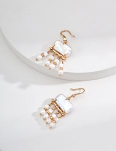 S925 Sterling Silver Baroque Pearl Earrings