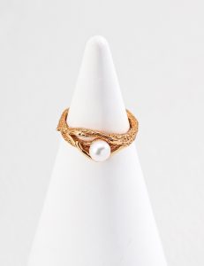 S925 Sterling Silver Vintage Baroque Pearl Ring