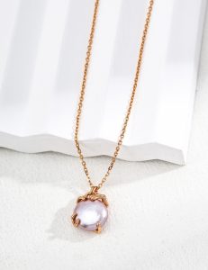 S925 Sterling Silver Baroque Pearl Necklace