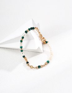 S925 Sterling Silver Vintage Green Bracelet