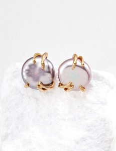 S925 Sterling Silver Baroque Pearl Earrings