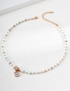 S925 Sterling Silver Colorful Four-Leaf Clover Necklace