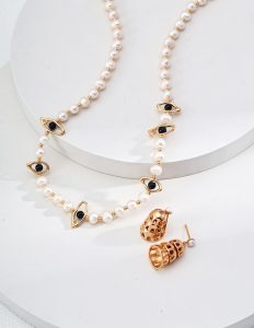 S925 Sterling Silver Baroque Pearl Jewelry Set