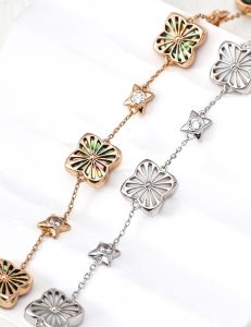 S925 Sterling Silver Butterfly Charm Bracelet for Women